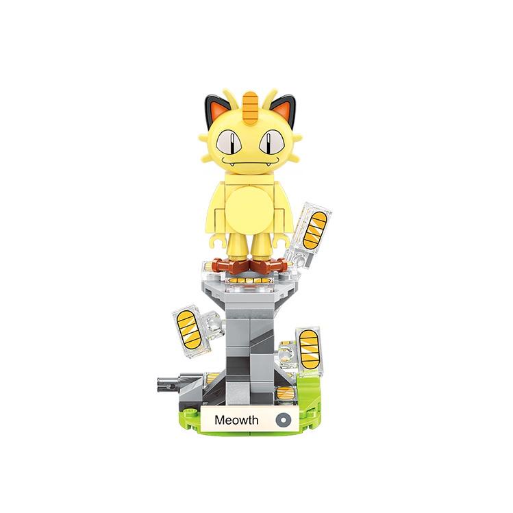 Super Grosir KKV - QMAN Keeppley Mini Pokemon Block Toy/DIY/  Bulbasaur / Charmander / Squirtle / Pikachu / Eevee / Meowth/gift boy/puzzle