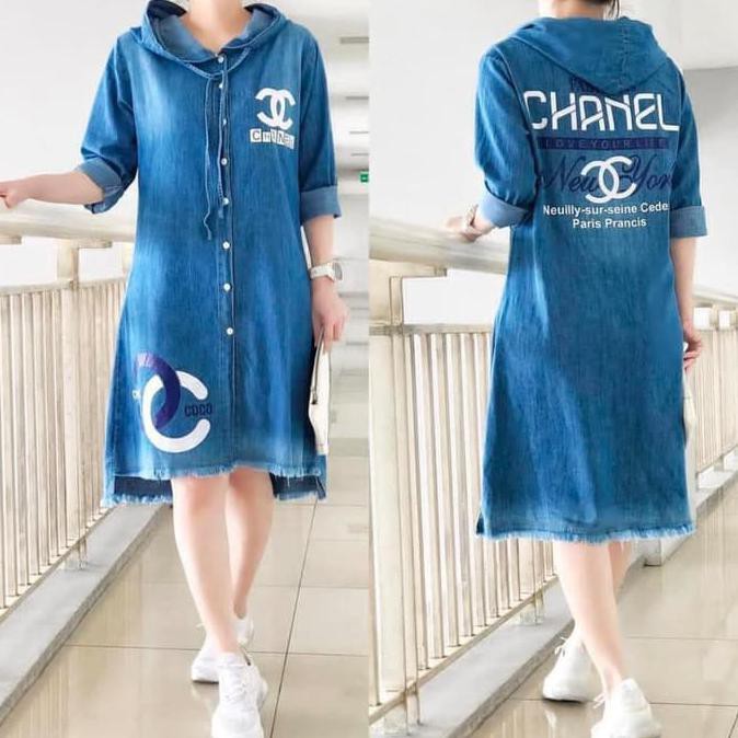 [BAYAR DI TEMPAT] New Baju Dress Rok Wanita Cewek Pendek Bahan Jeans Levis Motif Terbaru {TERBATAS