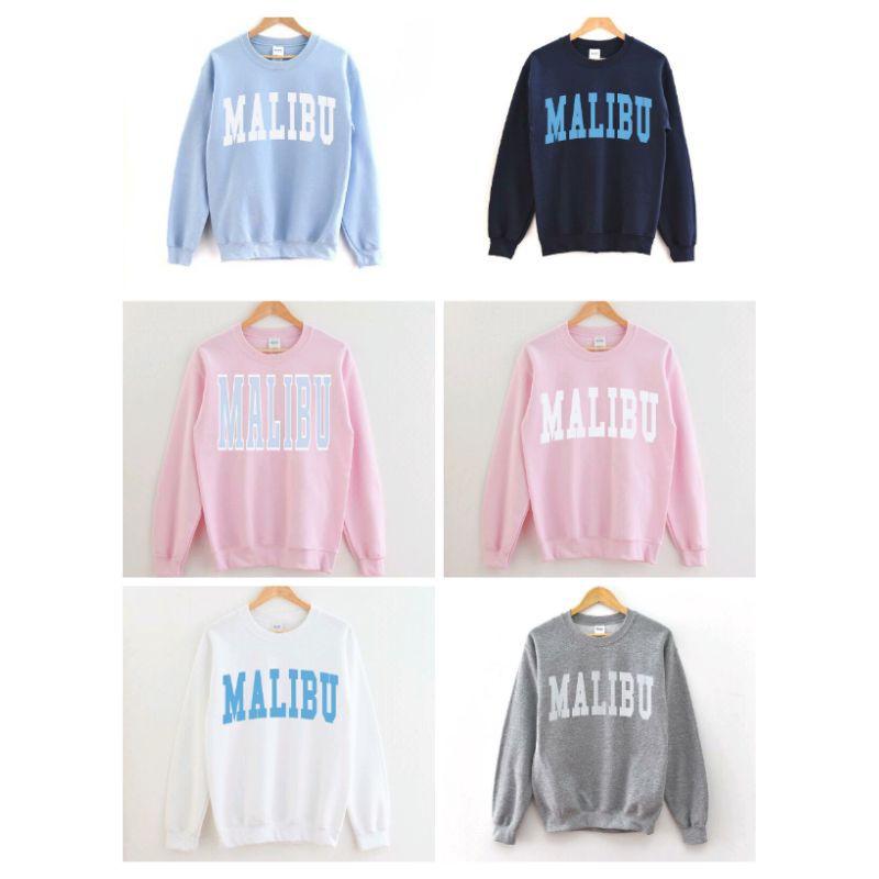 S - XXXXXL(6XL) MALIBU Sweatshirt Crewneck Beach Ocean California BIGSIZE Oversize Unisex Sweater Oblong