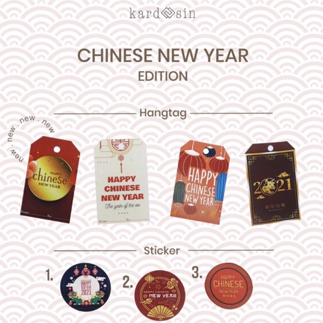 

HANG TAG HANGTAG IMLEK CHINESE NEW YEAR KARTU KADO HAMPERS GREETING CARD PAKET HADIAH BINGKISAN