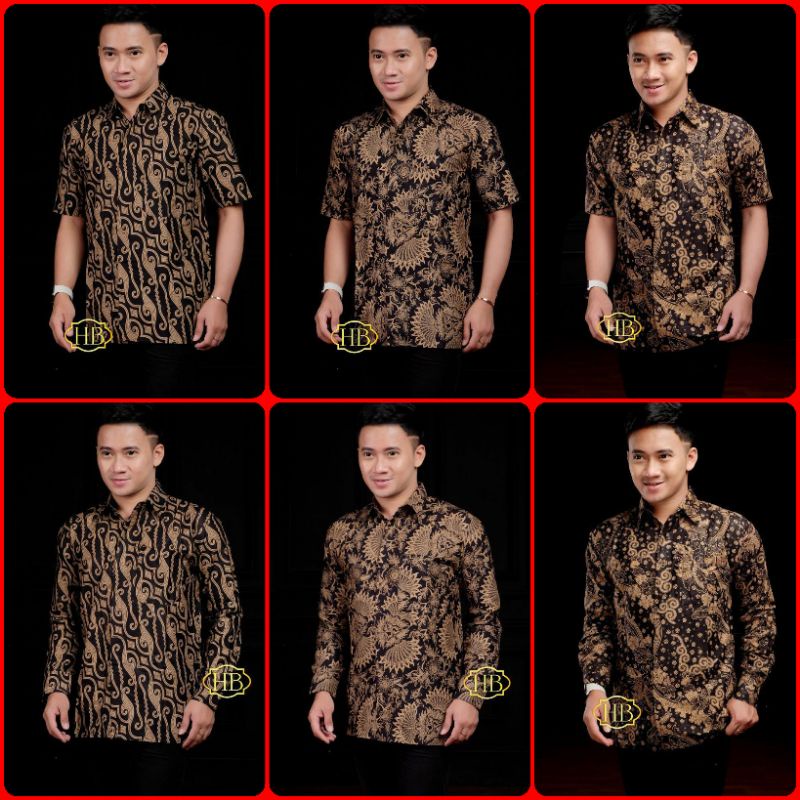 NEW ARRIVAL DISTRO BATIK PRIA SOGAN HRB026 kemeja pria batik kenongo Seno padi BATIK PRIA PEKALONGAN