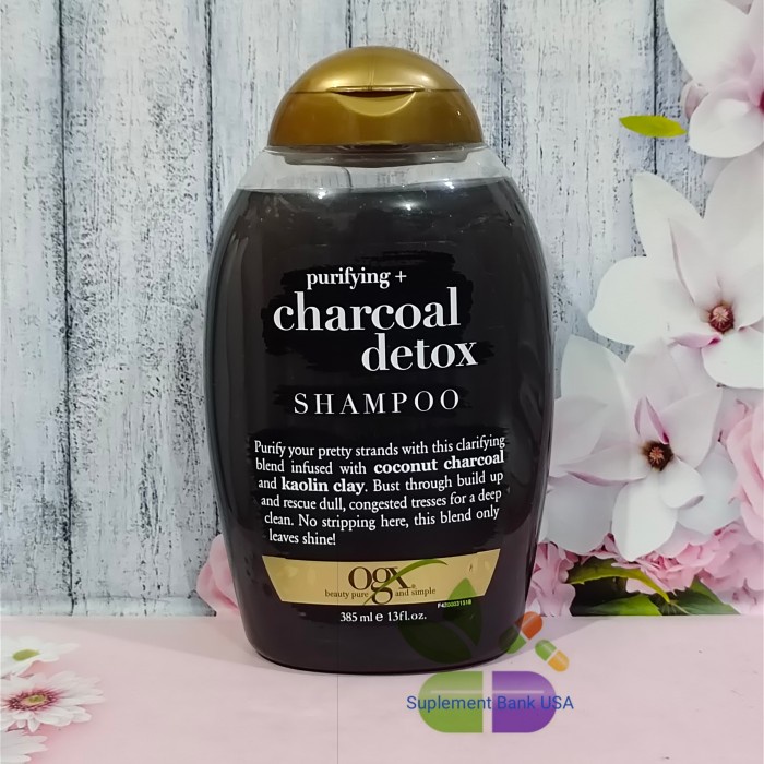 Ogx Shampoo purifying charcoal detox 385ml Original USA