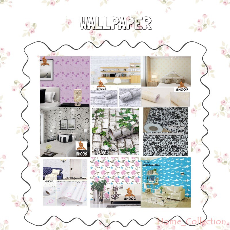 (BAYAR DITEMPAT)!!Wallpaper Stiker Dinding Motif Dan Karakter Premium Quality 45CM x 10M TERLARIS!!