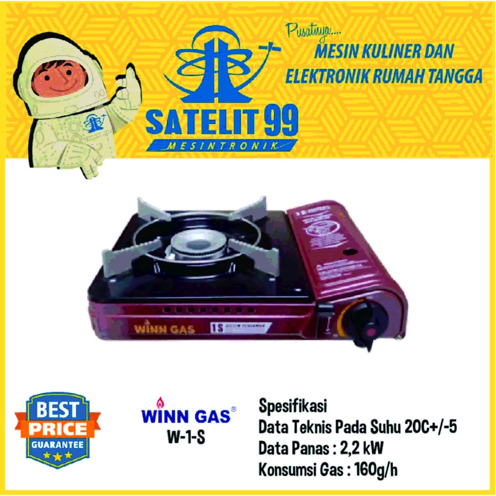 KOMPOR GAS PORTABLE WINN GAS W-1-S