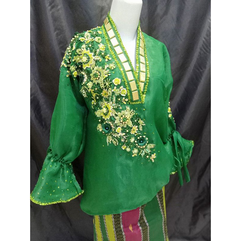 baju bodo modern hijau datu