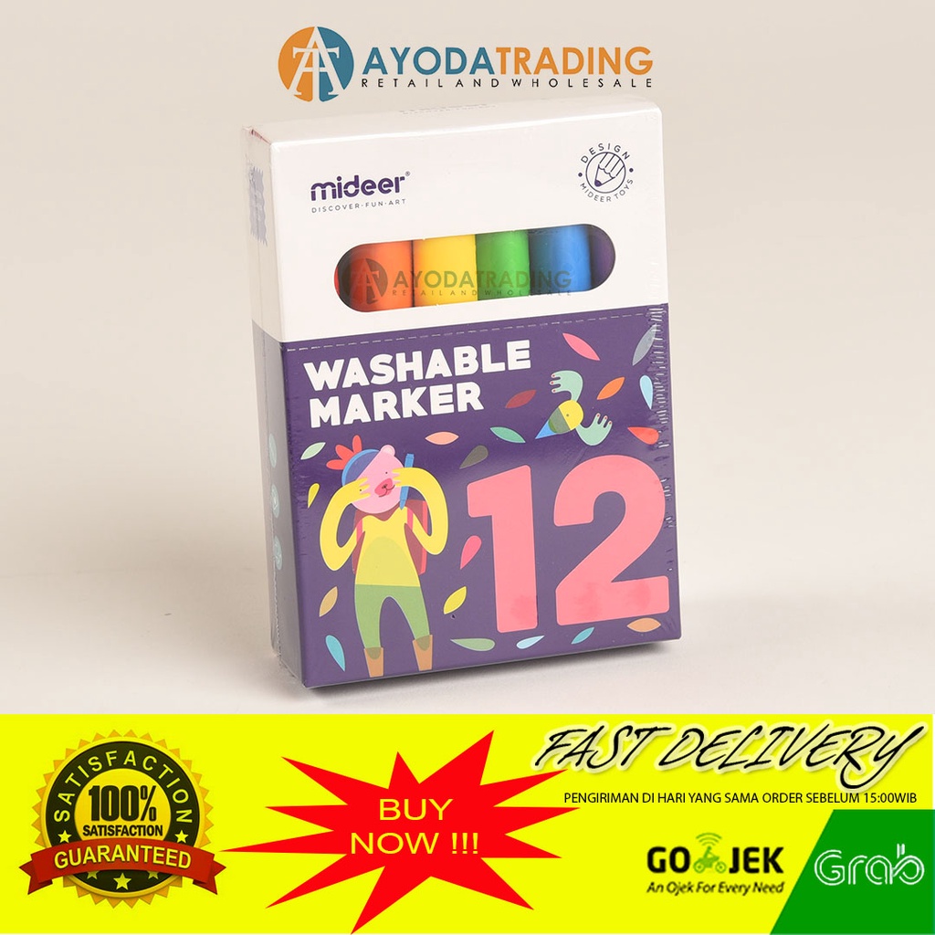 Mideer Washable Marker Spidol Anak