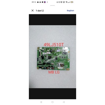 MB MOTHERBOARD MAINBOARD MESIN TV LED LG 49 INCH 49LJ510T -TA 49LJ510 T-TA 49LJ510 T