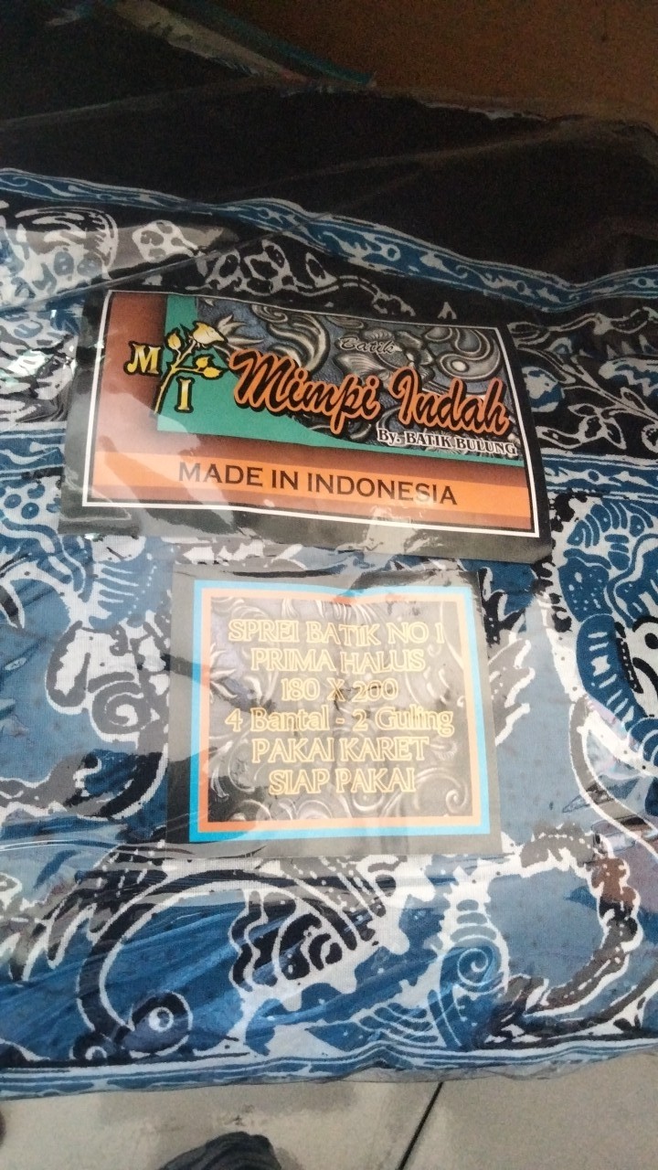 Sprei Batik Pekalongan Seprei Motif Cuwiri Exclussive Ukuran 180x200 Bantal 4 Guling 2