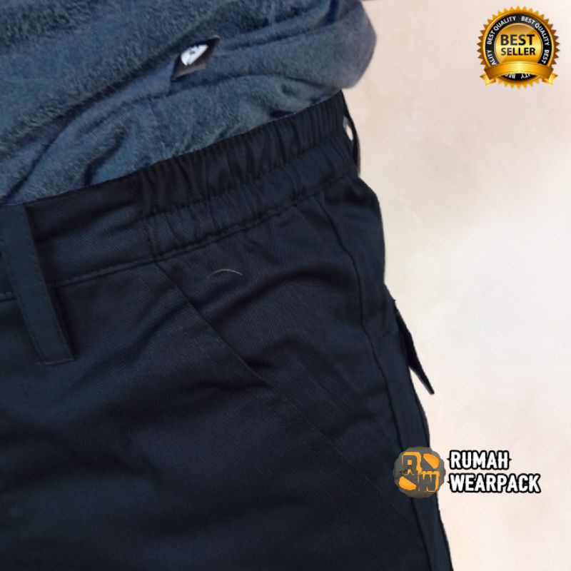 Celana Kerja/ Celana Proyek Panjang Warna Navy Polos