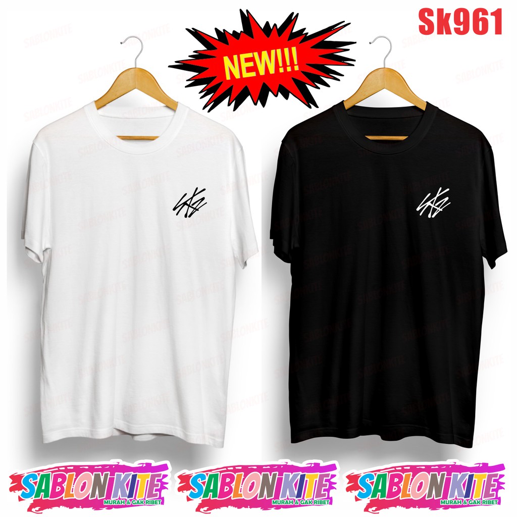 MURAH!!! KAOS LOGO KECIL STRAYKIDS STRAY KIDS SKZ SAZ SK961 UNISEX COMBED 30S