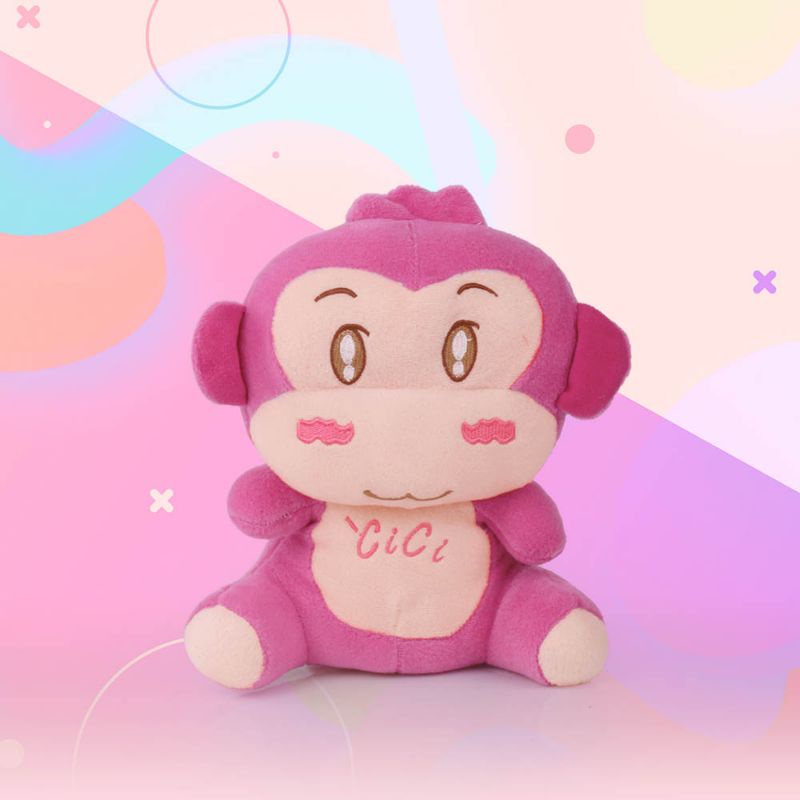 Boneka Monyet Cici Baba Lili Tata Pink Berlabel SNI Tinggi 27 cm Bahan Premium | Boneka Cantik Lucu Lembut Ditangan Bahan Velboa Berkualitas