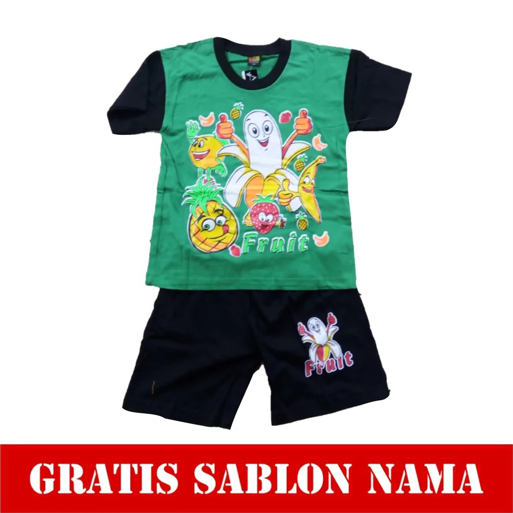 BAJU BANANA WARNA BAJU ANAK KAOS SETELAN ANAK WARNA BANANA CUSTOM NAMA GRATIS NAMA