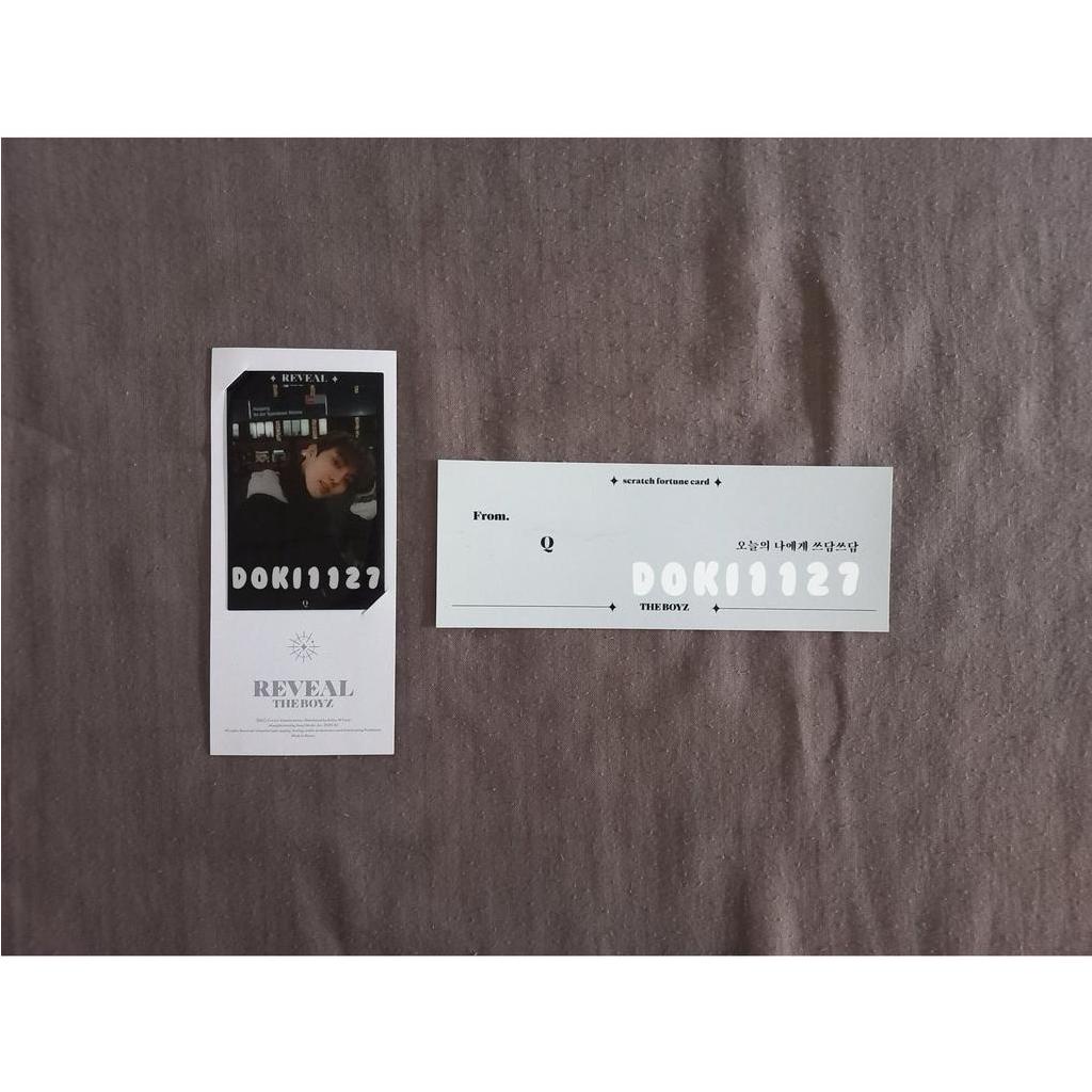 THE BOYZ ALBUM REVEAL BOY Q - Film Photocard & Scratch Fortune Card