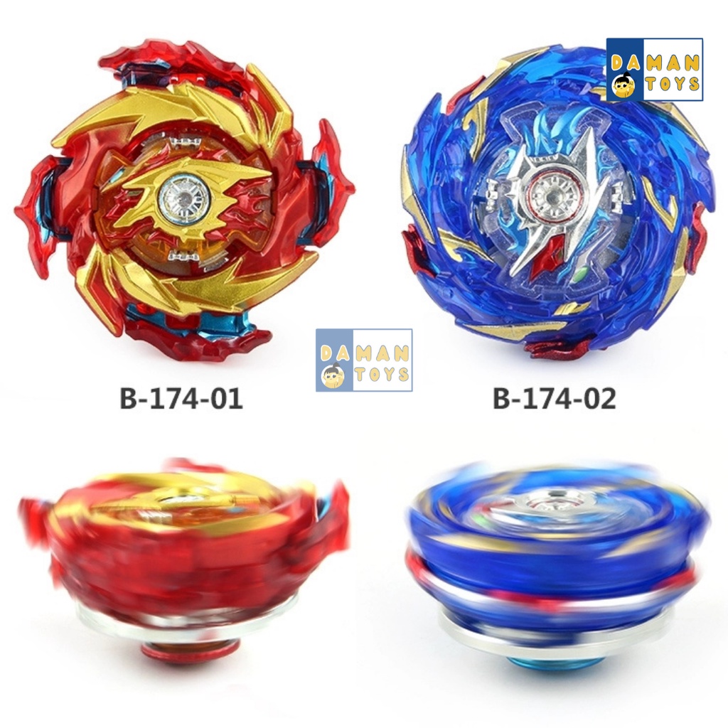 Mainan Gasing Beyblade 2in1 Burst Api Sparking Launcher Set