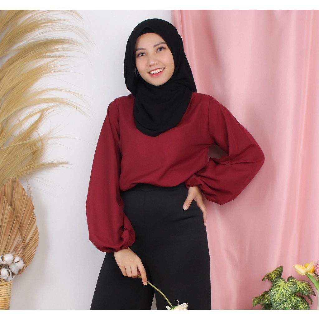 Blouse Wanita Kekinian Blouse Putih Blouse Korea Kemeja Oversize Wanita Blouse Jumbo BAHAN BERKUALIT