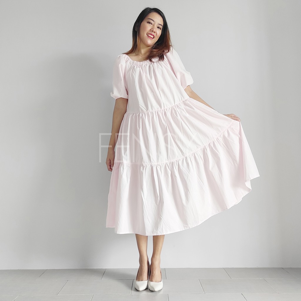 Tiffany dress - Dress Korea Casual Panjang Big Size Jumbo
