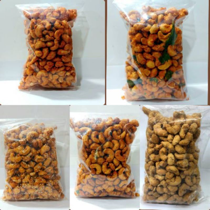 

kacang Mete varian rasa kemasan 500 gram