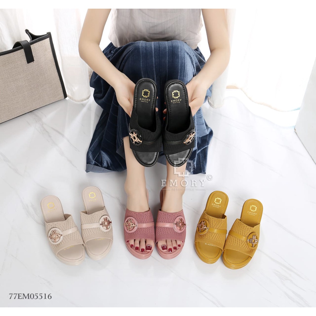 SANDAL WEDGES WANITA EMORYSTYLE  Havana 77EMO 5516 MARBELAYUK