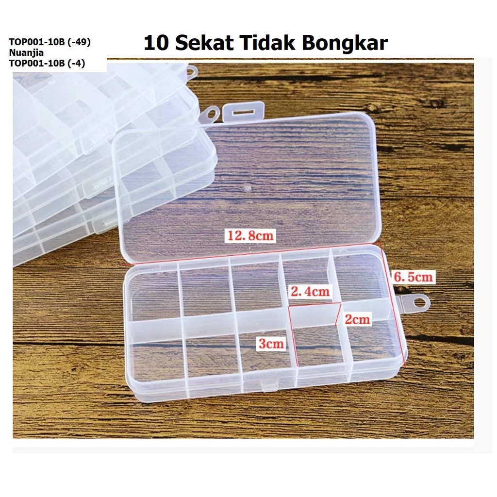 Kotak Perkakas Sekat/ Organizer Box/Kotak Serbaguna Sekat  5, 6, 7, 8. 10, 12 Harga/Pc
