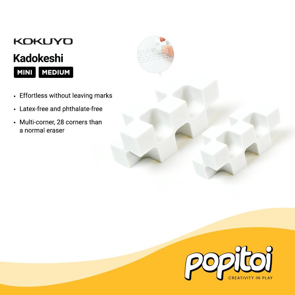 

KOKUYO KADOKESHI 28-Edges Eraser Plastic Eraser Penghapus Pensil MINI MEDIUM
