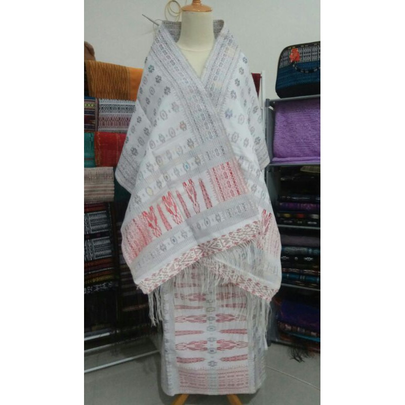 Piala Full Putih Songket Tarutung