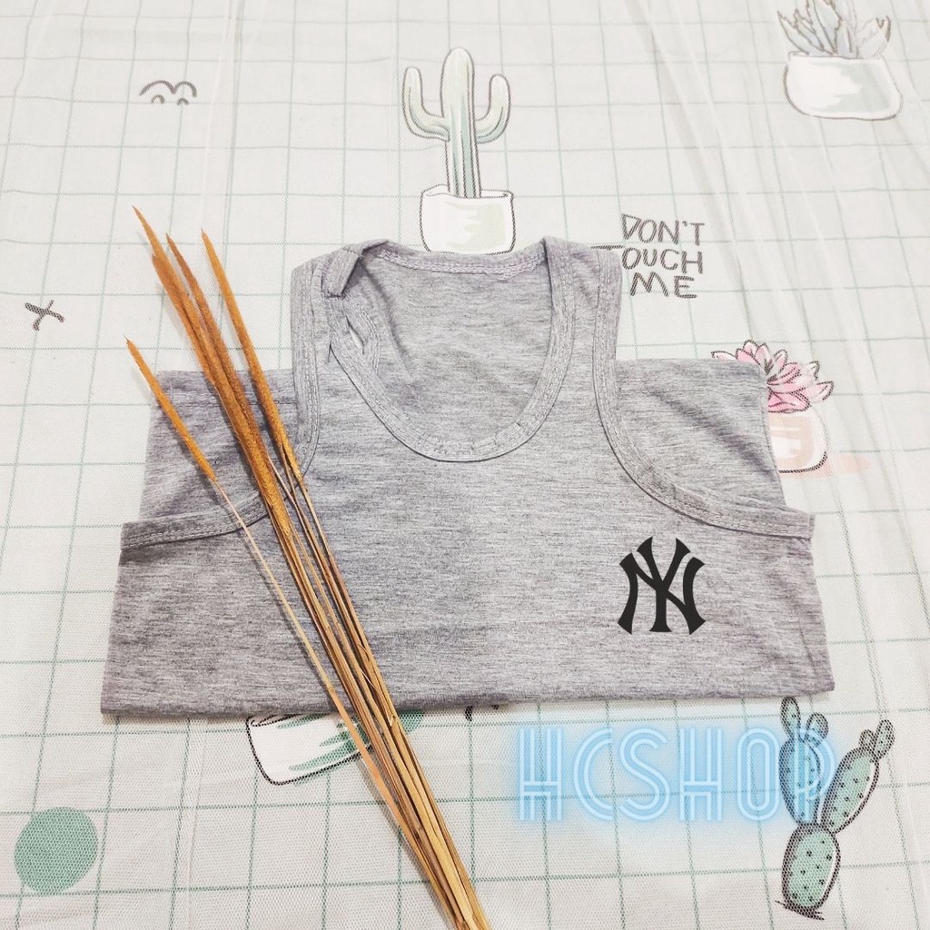 Singlet Anak baju kaos anak Logo NY Unisex Ideal Usia 2-16th Singlet Anak Anak Pakaian Anak Unisex Cowo Cewe