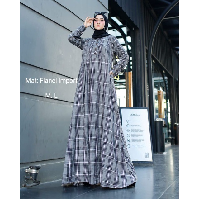 FANDIRA FASHION GAMIS FLANEL BY TATU ORIGINAL
