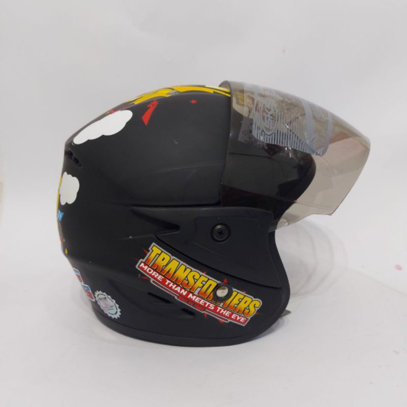 Helm Anak SNI SKY Karakter Transformer Usia 3 SD 9 Tahun