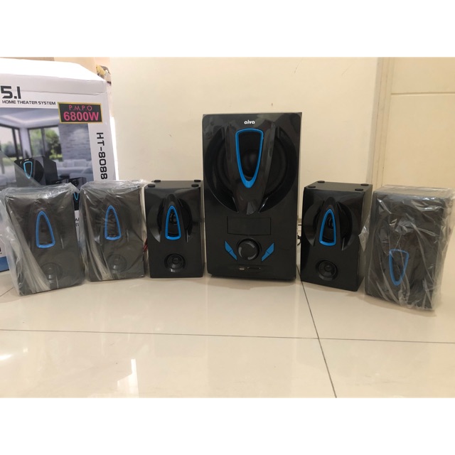 Aiva 5.1 Home Theater System HT-8088AV Wired & Wireless Bluetooth Audio Speakers