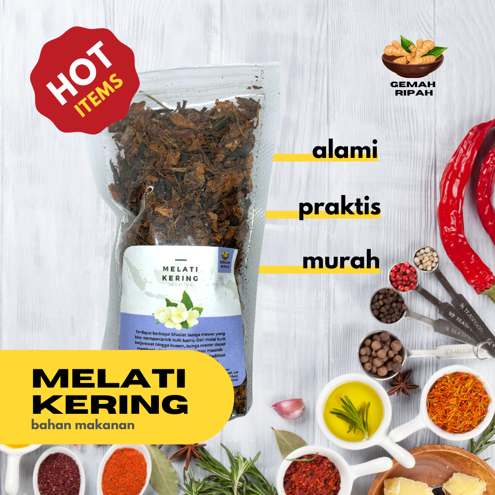 

Teh Melati Kering Premium Teh Bunga Kering Teh Herbal Jasmine Tea Jasmin Detox Pelangsing Badan