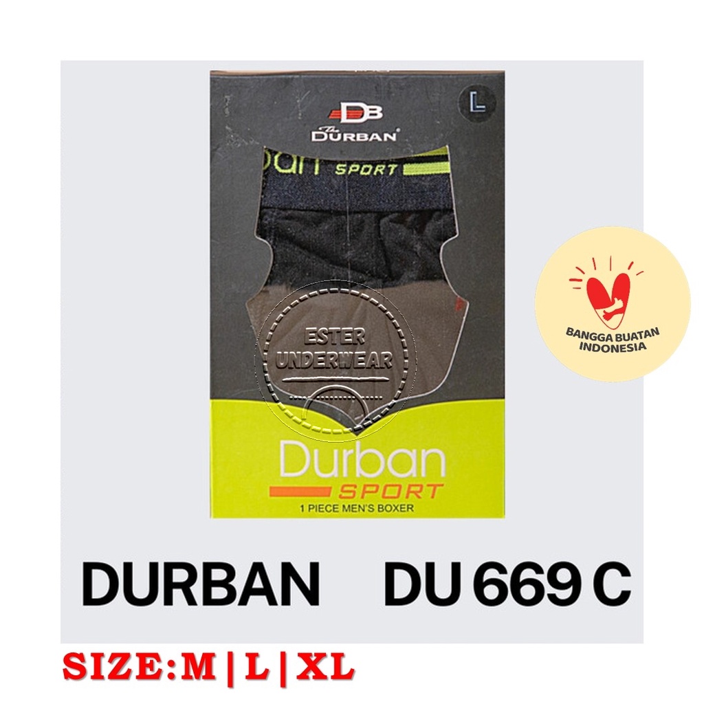 Celana Boxer Pria Durban Sport DU 669C Isi 1Pcs