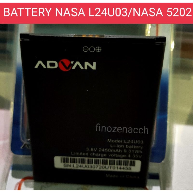 Baterai Advan Nasa L24U03 NASA 5202 Baterai Batry Batre Nasa Original