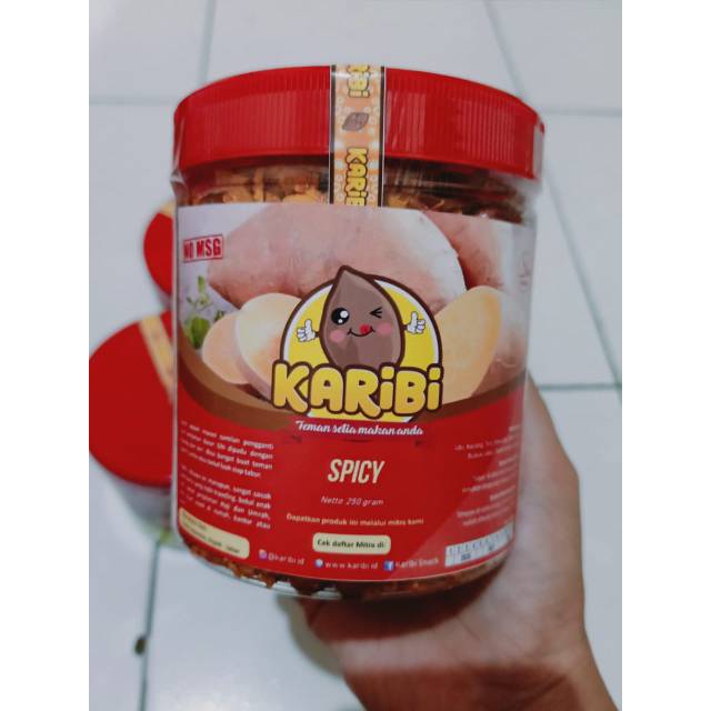 

Karibi kacang teri ubi rasa spicy isi 250gr