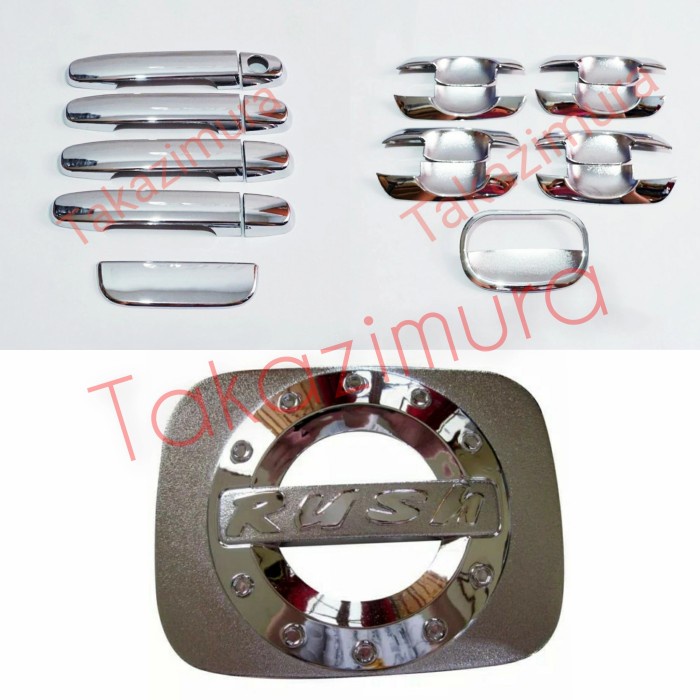 PAKET HANDLE COVER TANKI &amp; OUTER CHROME MOBIL TOYOTA RUSH LAMA 2006-2017