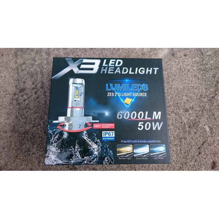 Hot Promo Turbo Led X3 Tipe H11 - H 11 Dengan 3 Warna Pilihan 3K - 6K - 8K