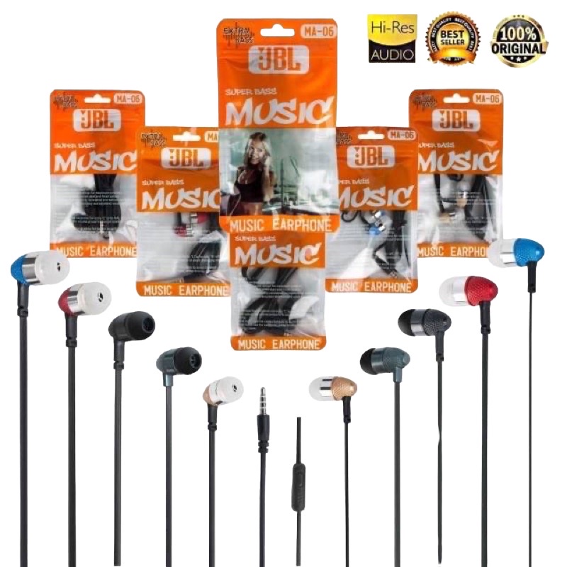 HANDSFREE HEADSET MA-06 MURAH HENSET HANDSET EARPHONE SUPER MEGA BASS MA06