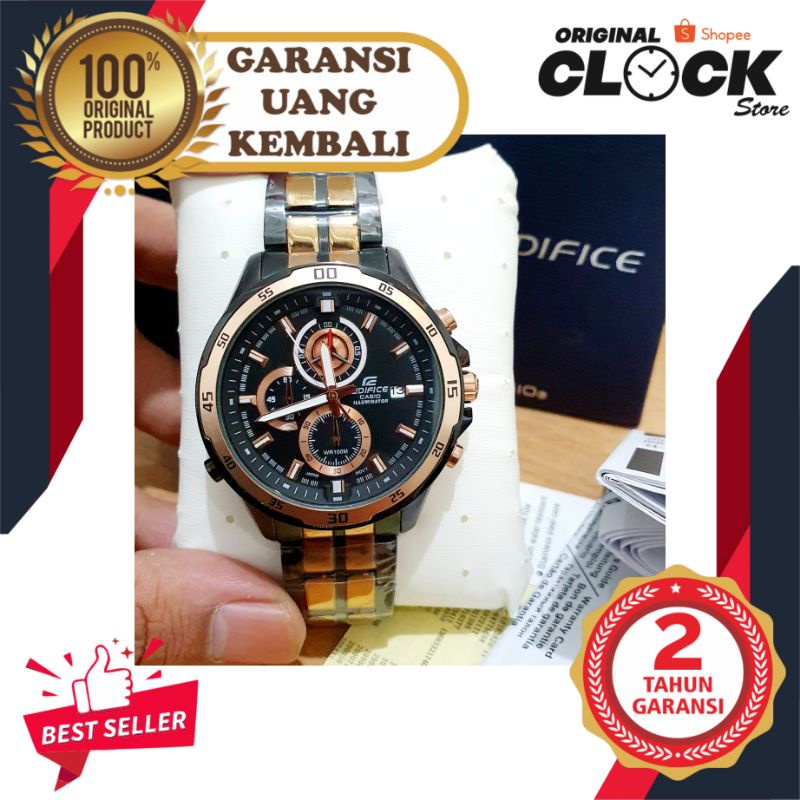 JAM TANGAN PRIA WANITA | RANTAI | KULIT | KARET | MURAH | - pria CAS*10 edifice original  efr-547 or