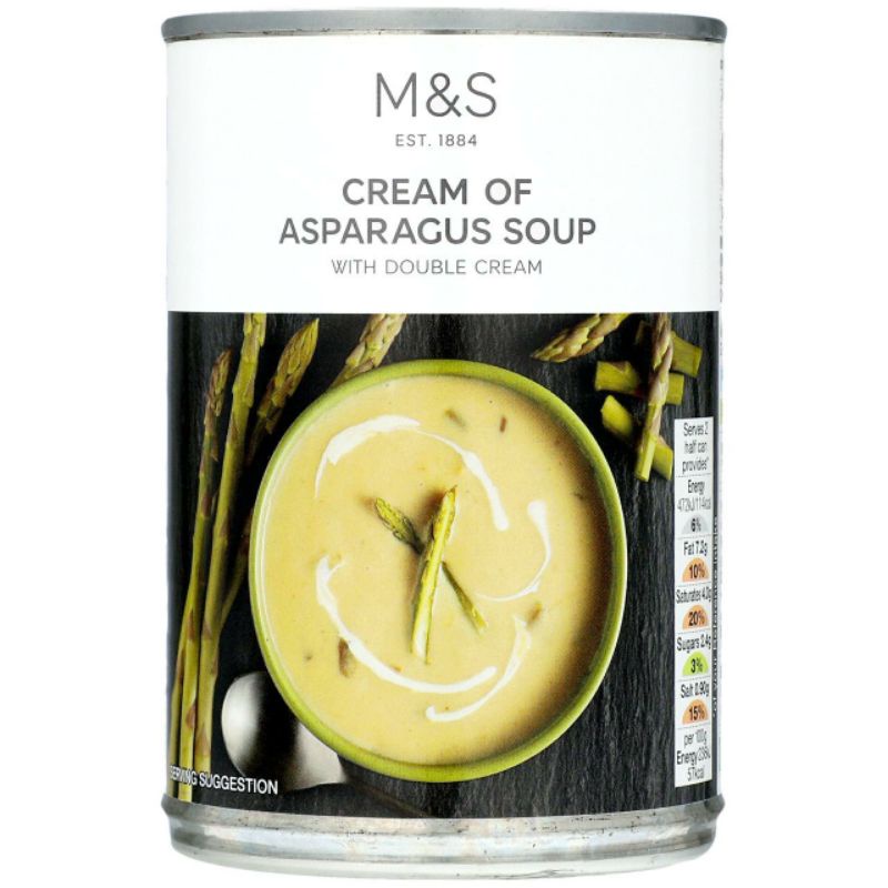 

MARKS & SPENCER Cream of Asparagus Soup With Double Cream 400g