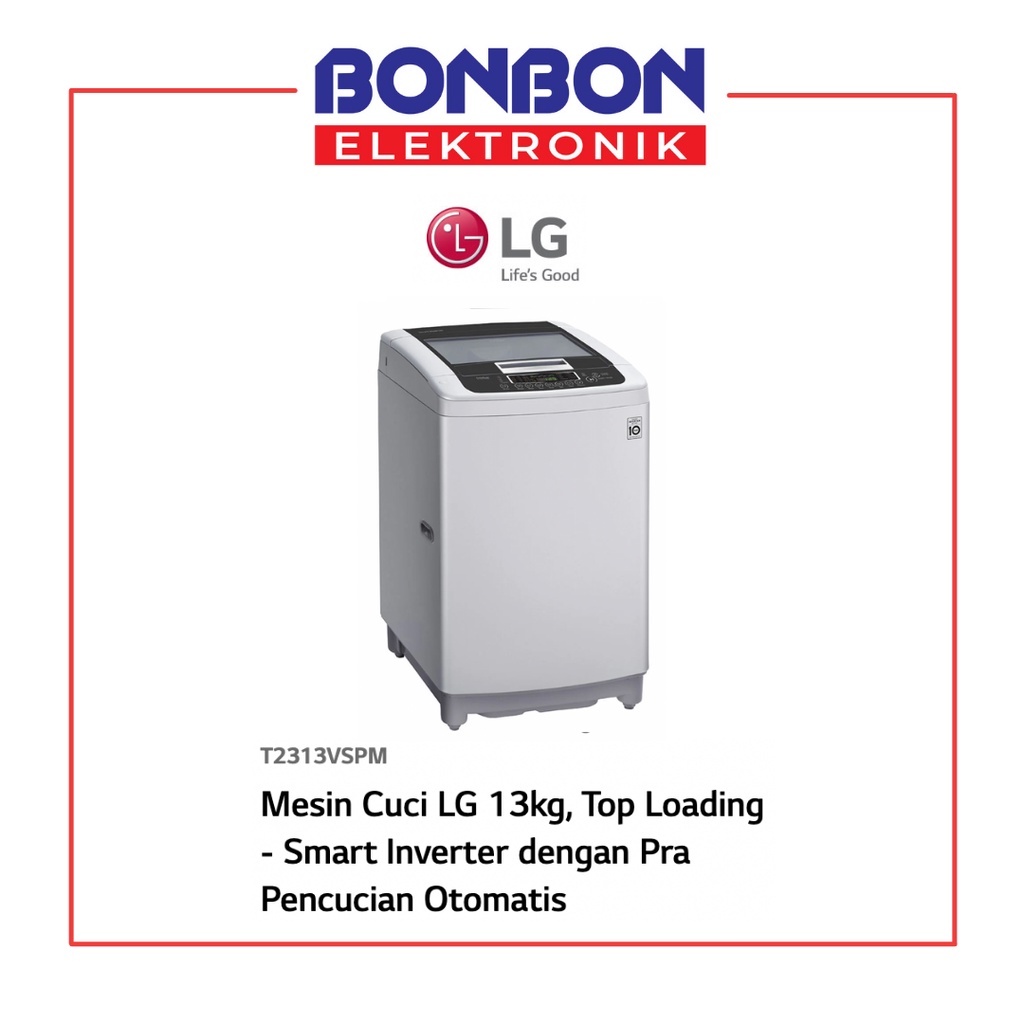 LG Mesin Cuci 1 Tabung 13KG T 2313 VSPM / T2313VSPM / 2313VSPM