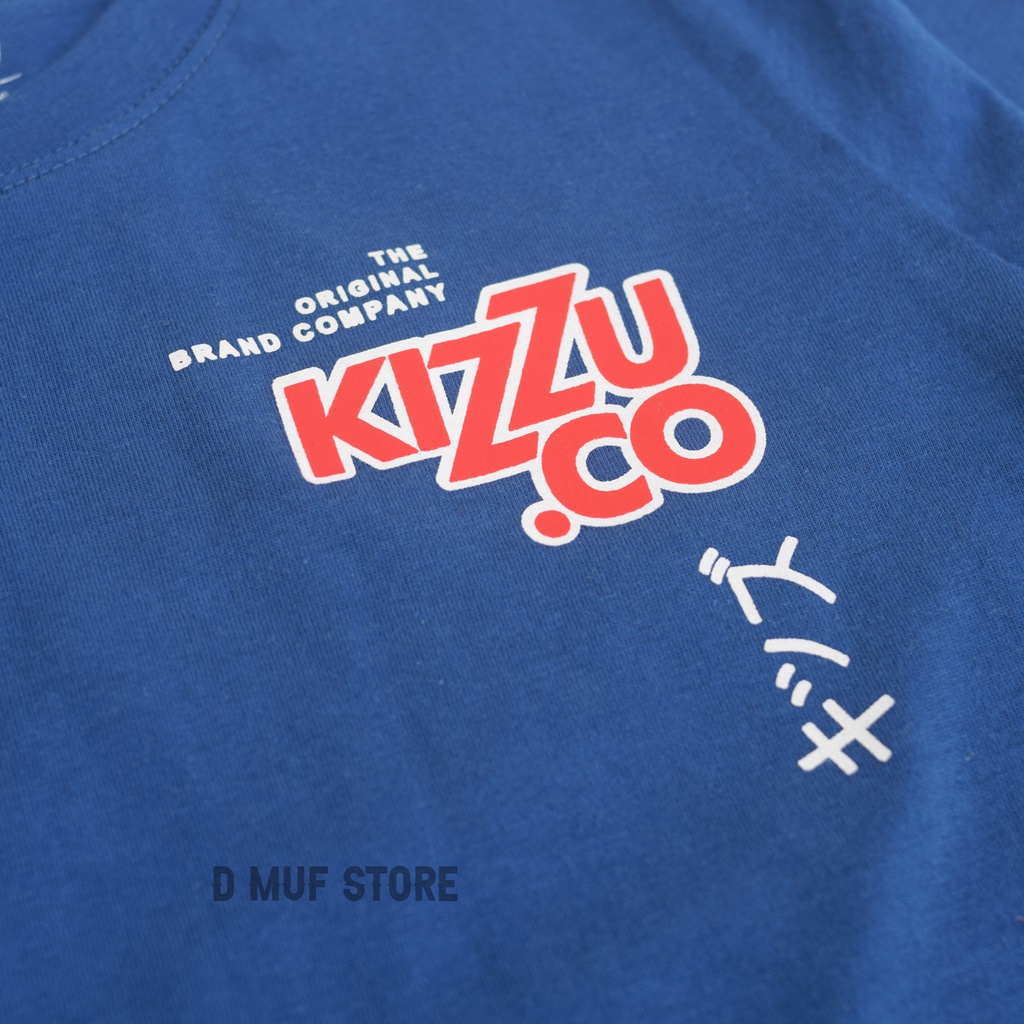 Kizzu Kaos Lengan Panjang Anak Premium Cotton 30s Usia 1-12 Tahun LP CO Biru- dmuf store