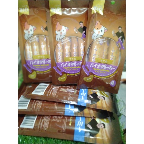 Bio Creamy Snack Kucing 4*15 gram makanan kucing