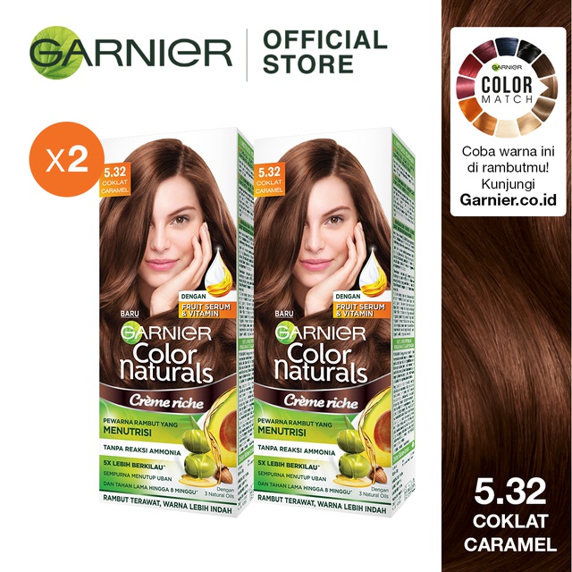 Jual Garnier Color Naturals Hair Color - 5.32 Coklat Caramel (Cat