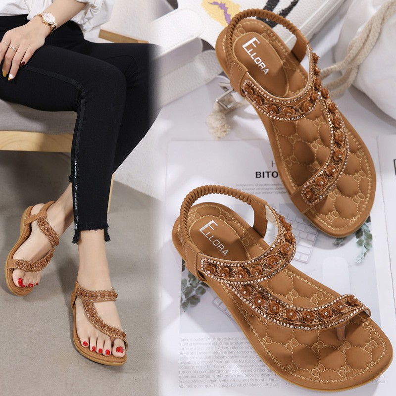 ELLORA EY420-02 Sandal Wanita Flat Import