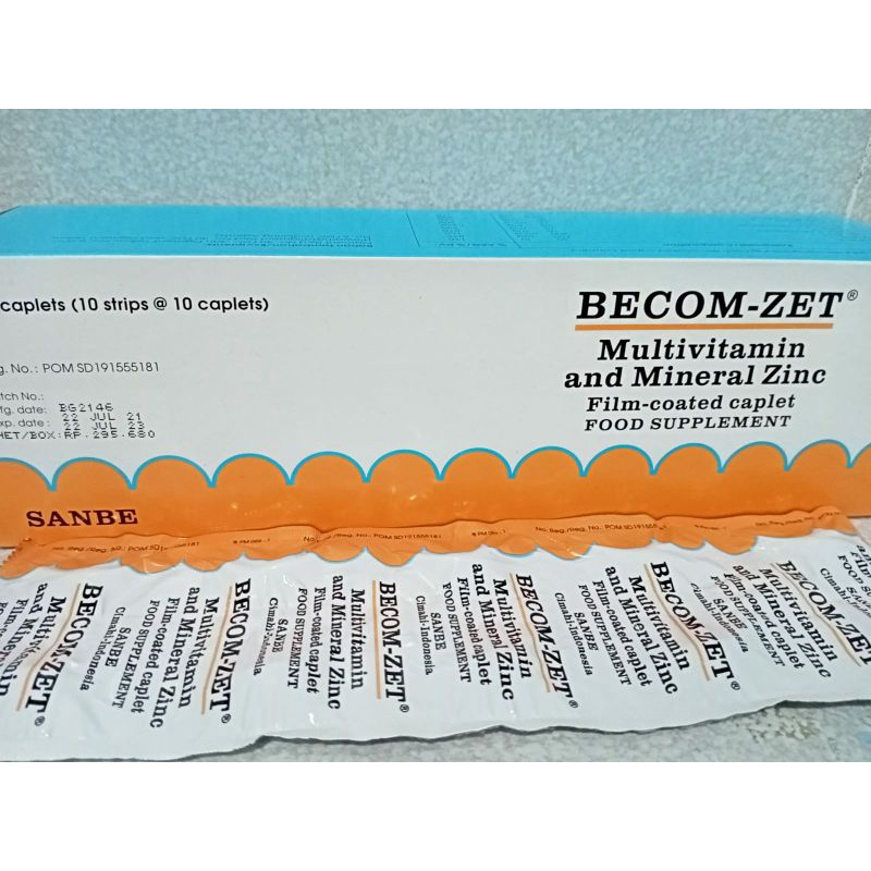 Jual Becom Zet Multivitamin, Strip 10 Kaplet | Shopee Indonesia