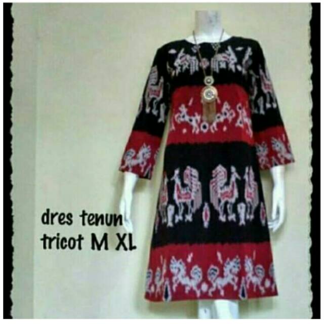 Dress tenun ntt merah