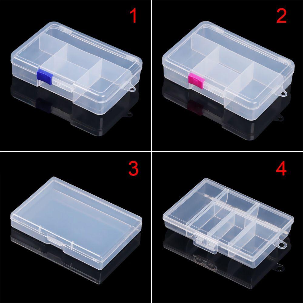 Top Storage Box Square Bening Organisasi Rumah Penyimpanan Pil Plastik Bekal