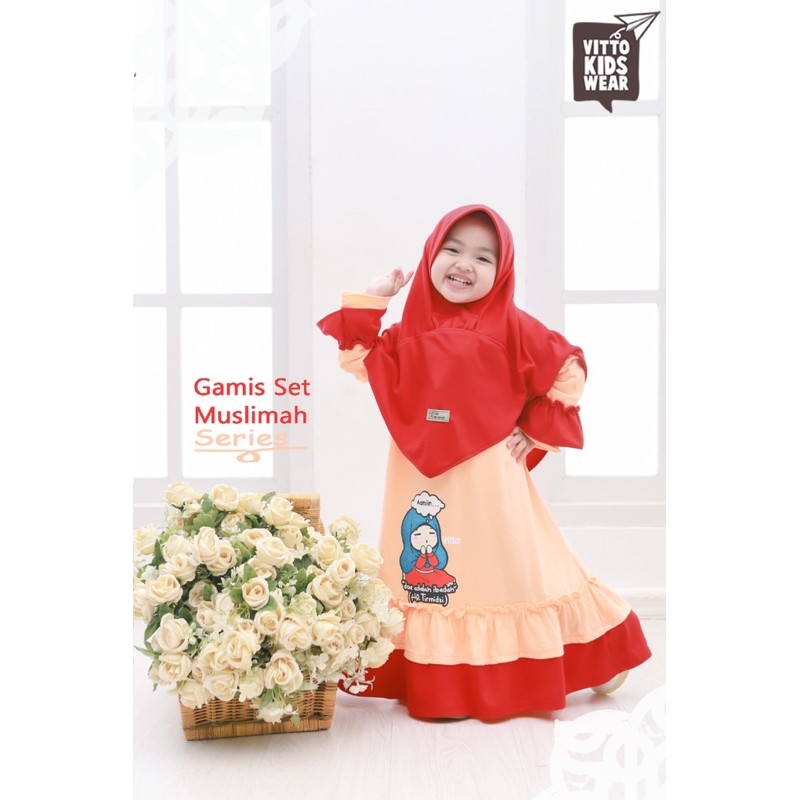 Gamis Anak Set Gamis Vitto