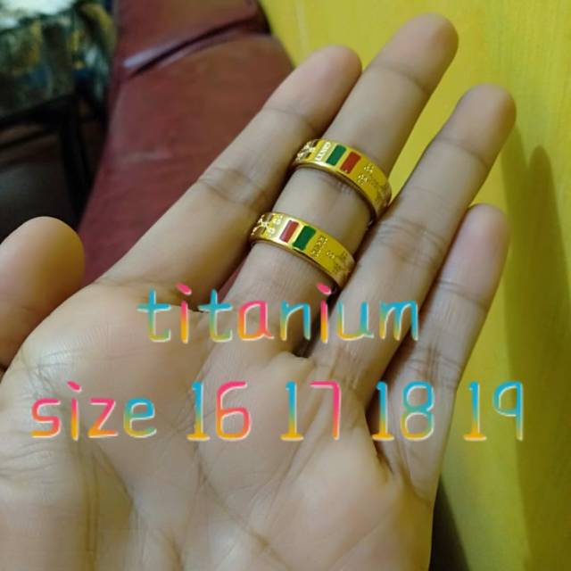 Cincin titanium ukuran ( 16,17,18,19)