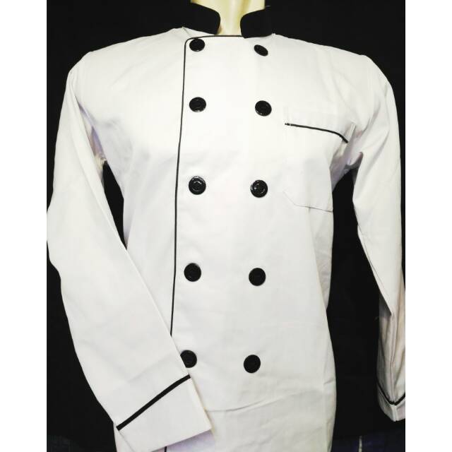 Baju Koki Chef Resto Catering Hotel Kafe Lengan panjang