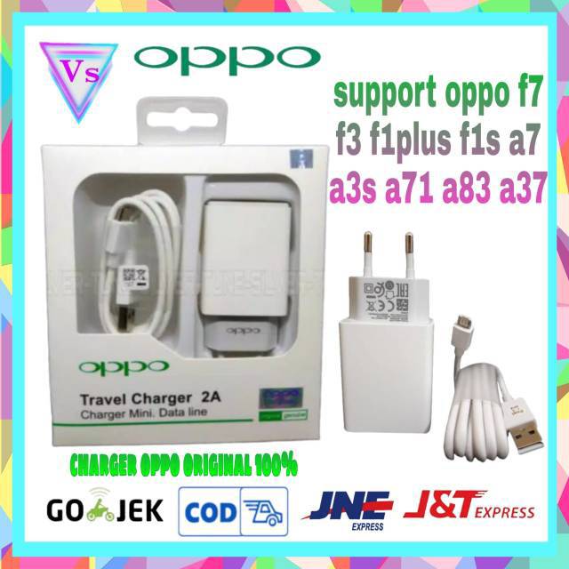 Charger Oppo Original 100% Fast Charging/Charger Oppo F9 F7 F5 F1s F1plus f3plus A7 A83 A3s A37